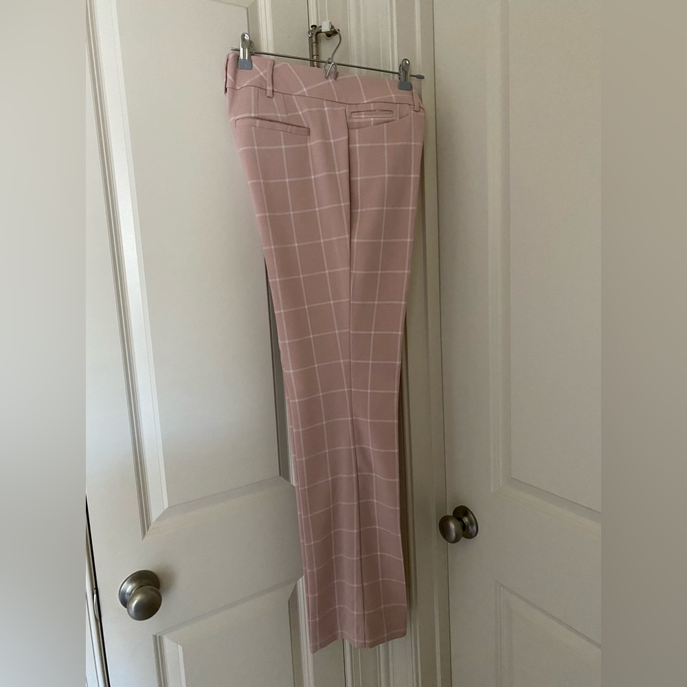 Blush pink and white pants